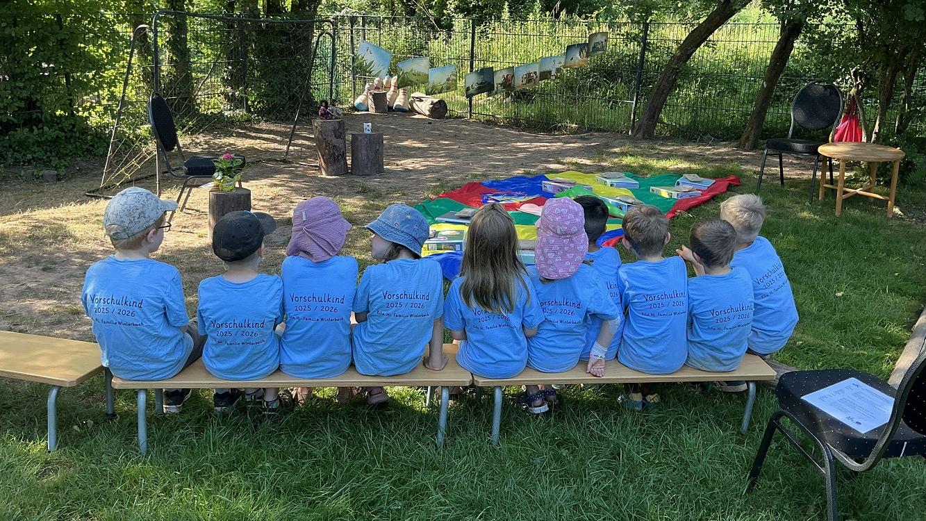Gemeinsam starteten die Vorschulkinder in die letzte Kita-Woche