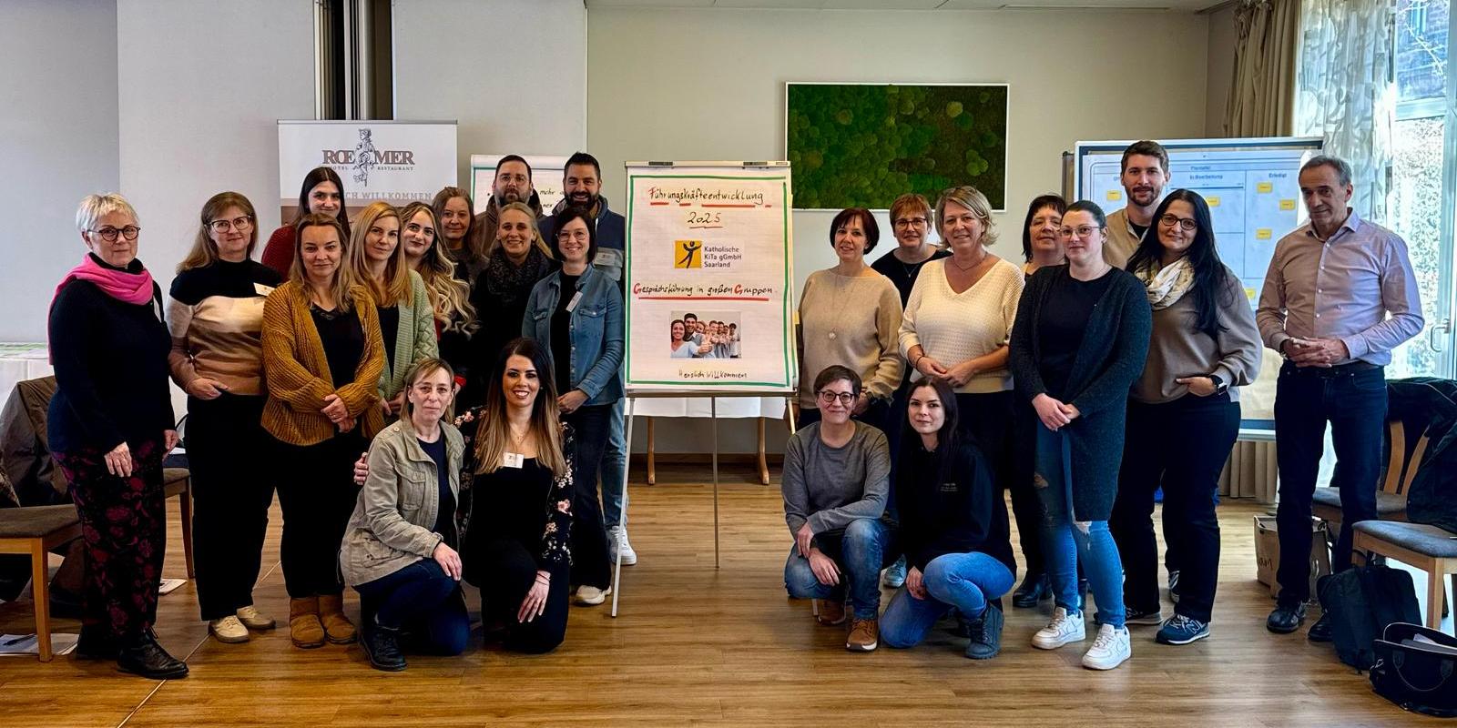 Leitungskräfte der GE Rehlingen-Siersburg und Köllertal-Warndt beim gemeinsamen Führungskräfteseminar (Foto: Andrea Hero, GL Rehlingen-Siersburg)