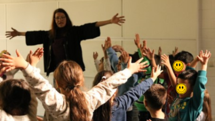Die Kinder feierten mit einem Theaterstück das Osterfest